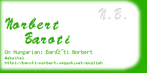 norbert baroti business card
